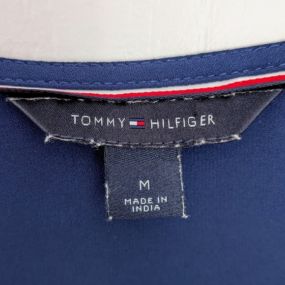 Tommy Hilfiger Sleeveless Crossover Blouse – Multicolor Nautical Stripes Med #70 - Picture 5 of 5